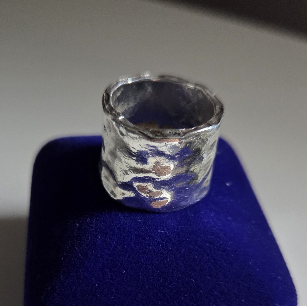 Chunky Versani Sterlong Silver Band Cuff Ring